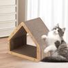 New Cardboard Cat Scratcher House for Indoor Cats & Kittens Vertical Cat Scratcher Scratching Board Pad Wooden Cat Sleeping Nest
