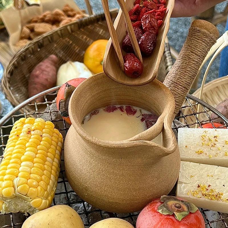 Teapot Pottery Justice Cup Handmade Clay Pot Natural Pottery Tea Pot Pottery Pot Water Jug Boil Tea In a Fire Roast Tea Pots