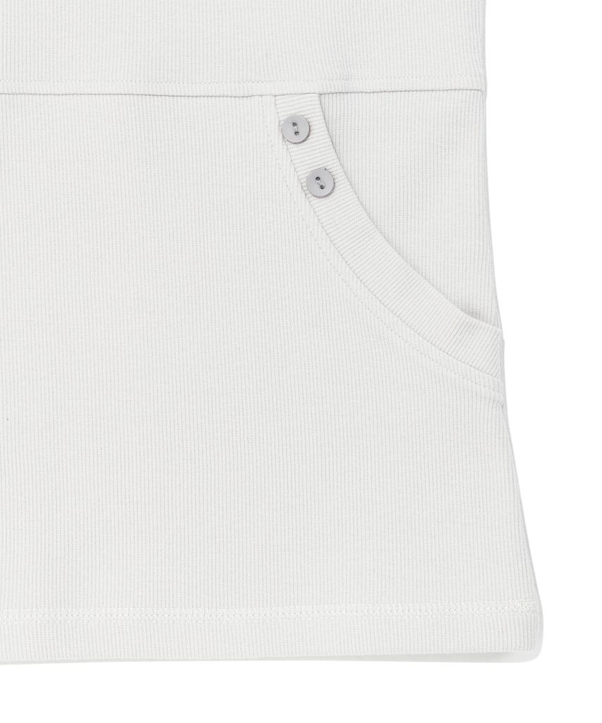 THE COLDEST MOMENT (W) Tcm Henley Neck Hooded Sleeveless T (Light Gray)