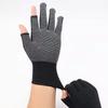 two-finger exposed anti-slip black (12 pairs)