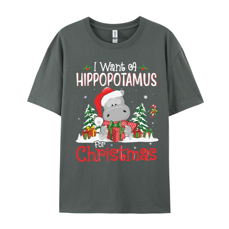 Unisex Retro I Want A Hip Popotamus Christmas Tshirt Unisex TShirt Cotton Tees Harajuku TShirt Anime Printed Tshirt