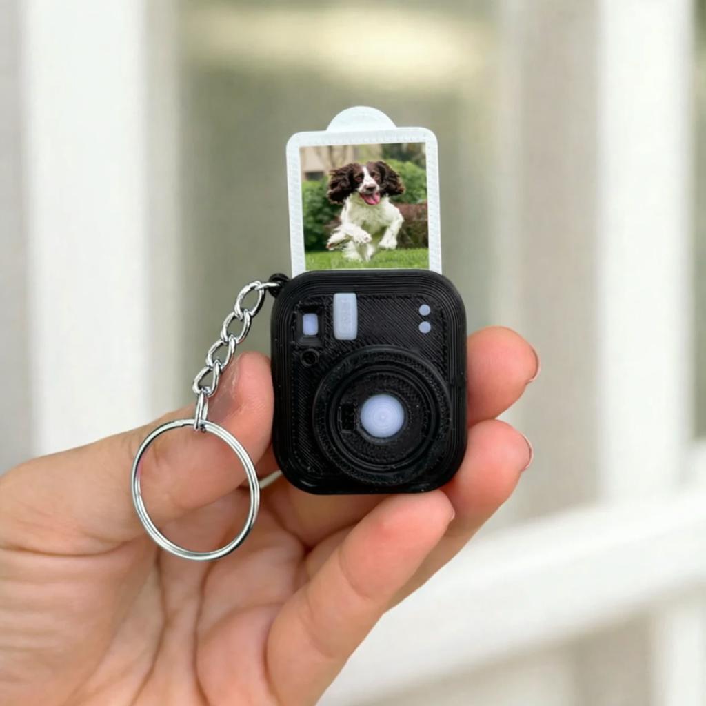 3D Printed Photo Keychain Mini Picture Frame Keyring Bag Charm Custom Picture Insert Gift for Teens Friends
