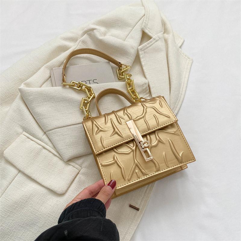 Modern Elegant Pu Crossbody Bag Trendy 2023 Square Chain Shoulder For Women