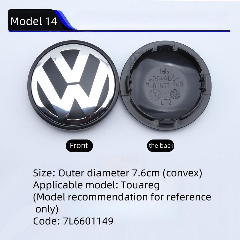 För VOLKSWAGEN VW 56-76mm Bilfälgscenterkåpa Dekal Tillbehör För Volkswagen R-line R GTI Polo Golf Touareg Passat Mago