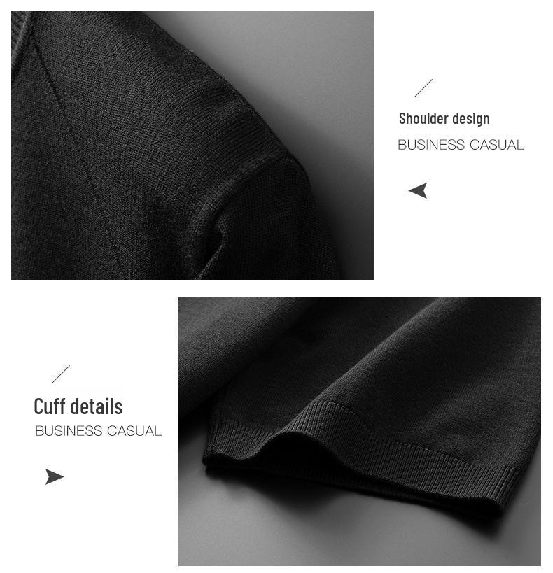 Plus Size Men's Round Neck Short Sleeve Knit Pullover - 2025 Autumn/Winter Collection