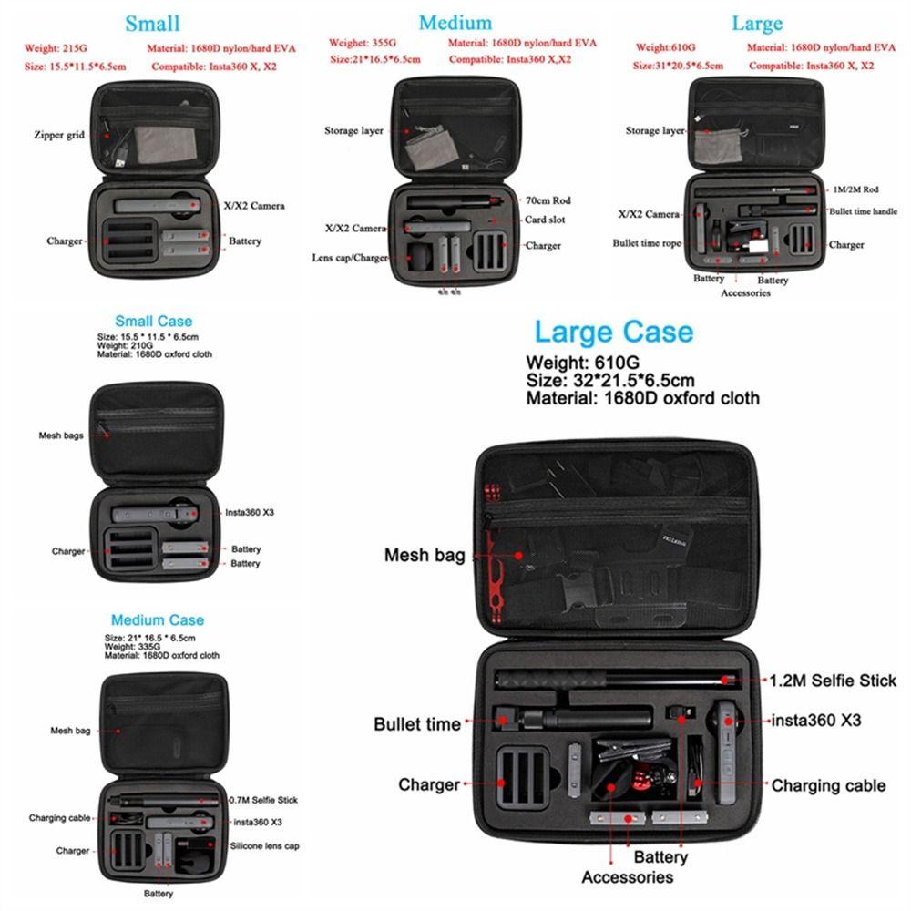 Shockproof For Insta360 Storage Case Waterproof For Insta360 Storage Box  Camera Accessory