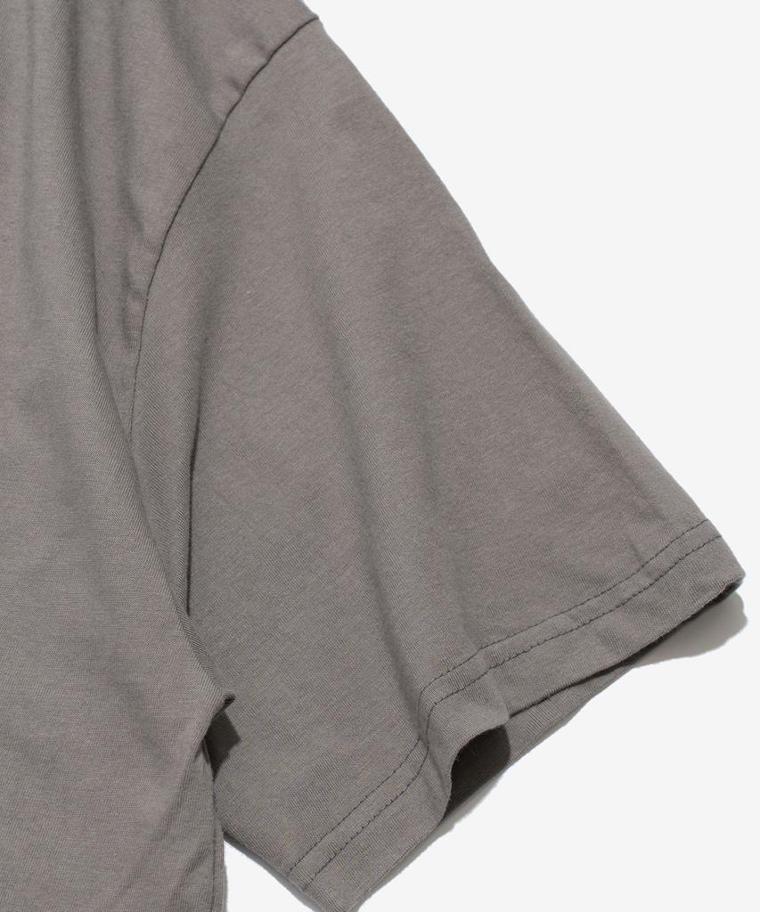 Wogseuaenko Layered Washed Short Sleeve T-Shirt (Gray)