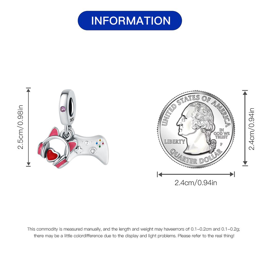 Bead Charms copper Charm Bead Charms Authentic Game Console Pendant Bead Charms Compatible With Bracelets Jewellery Diy Women Fine Gift Accessory