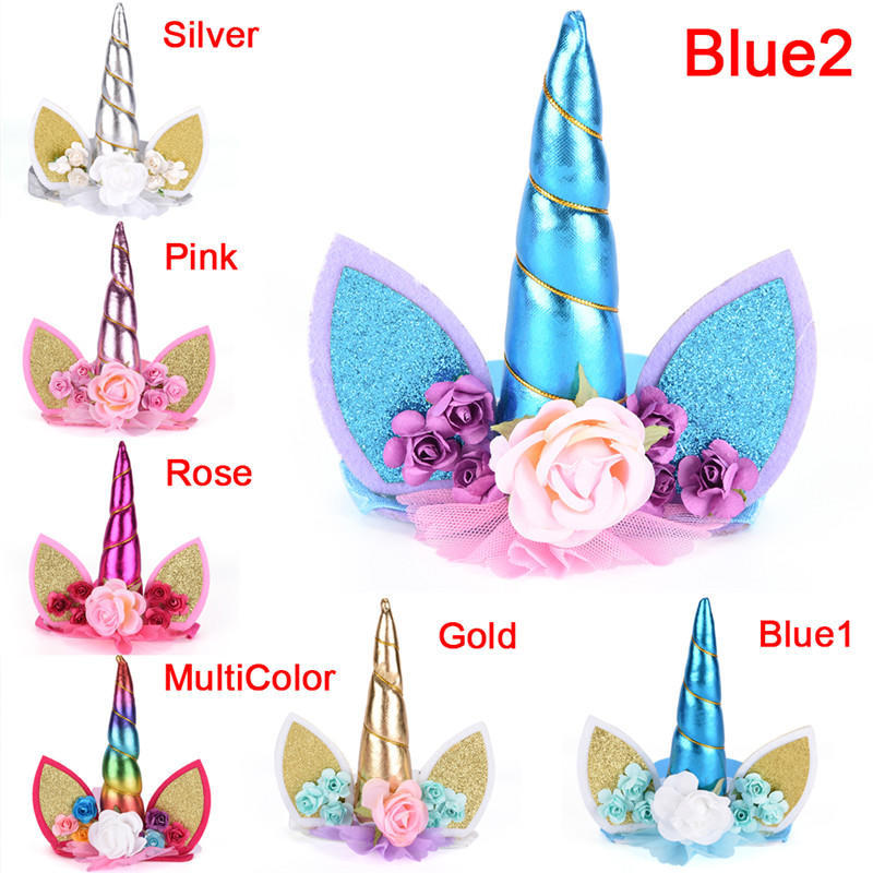 1 Stück Glitzer-Einhornhorn-Haarreif Kinder Einhorn-Party Haar-Accessoires Dekorativ
