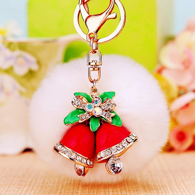 Rope Red Elegant Keychain With Classic Christmas Bell Unique Gift For Any Celebration