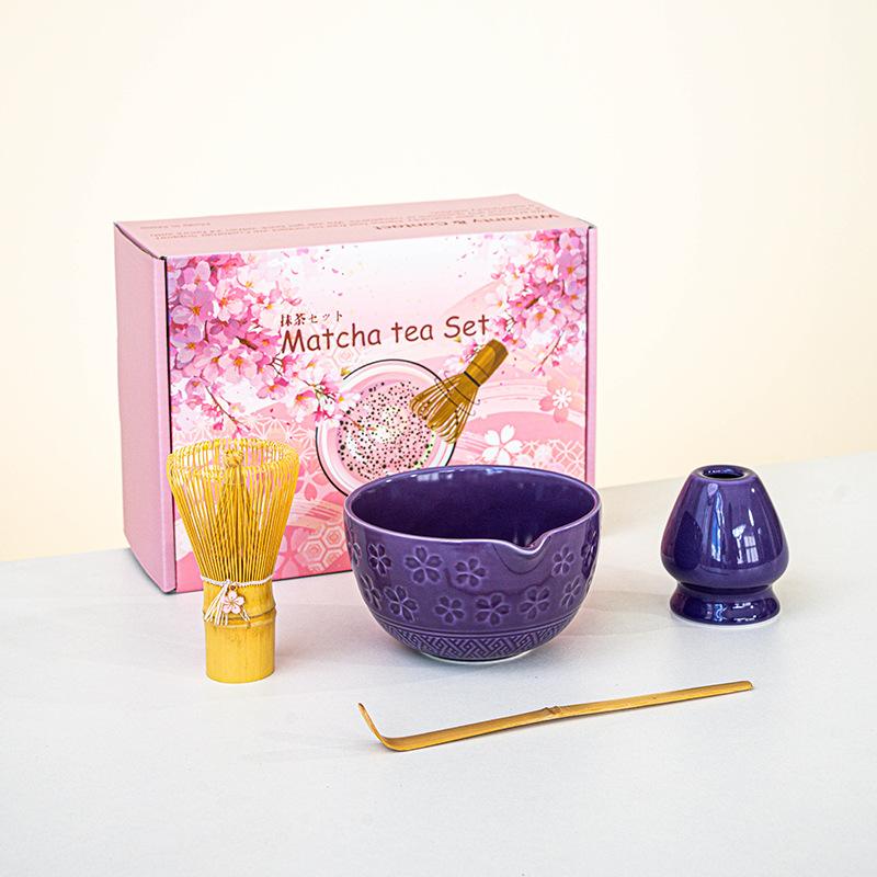 Matcha Whisk Set, Ceramic Bowl Matcha Kit & Handcrafted Bamboo Chasen, Complete 1/1 Pcs Matcha Set for Valentine's Day Gifts