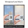 Fensterisolierfolie Winter Innen Winddicht Warm Selbstklebend Zur Energieeinsparung Kristallklar Weichglas Schrumpf-Hitzefolie