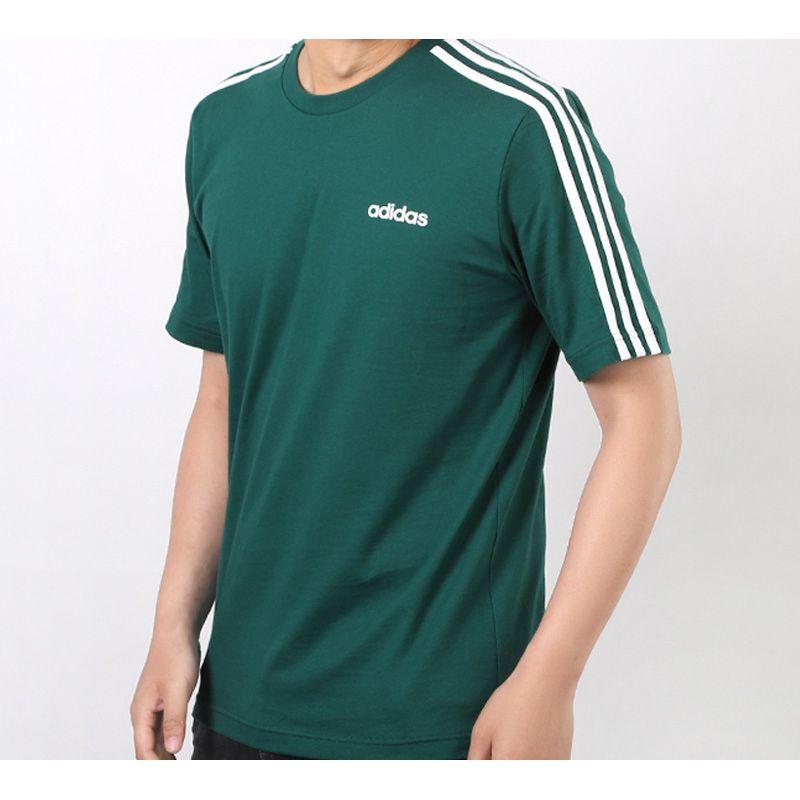 Adidas Classic 3-Stripes Training Sports Round Neck Short Sleeve T-Shirt Men Tops Dark-Green FM6230