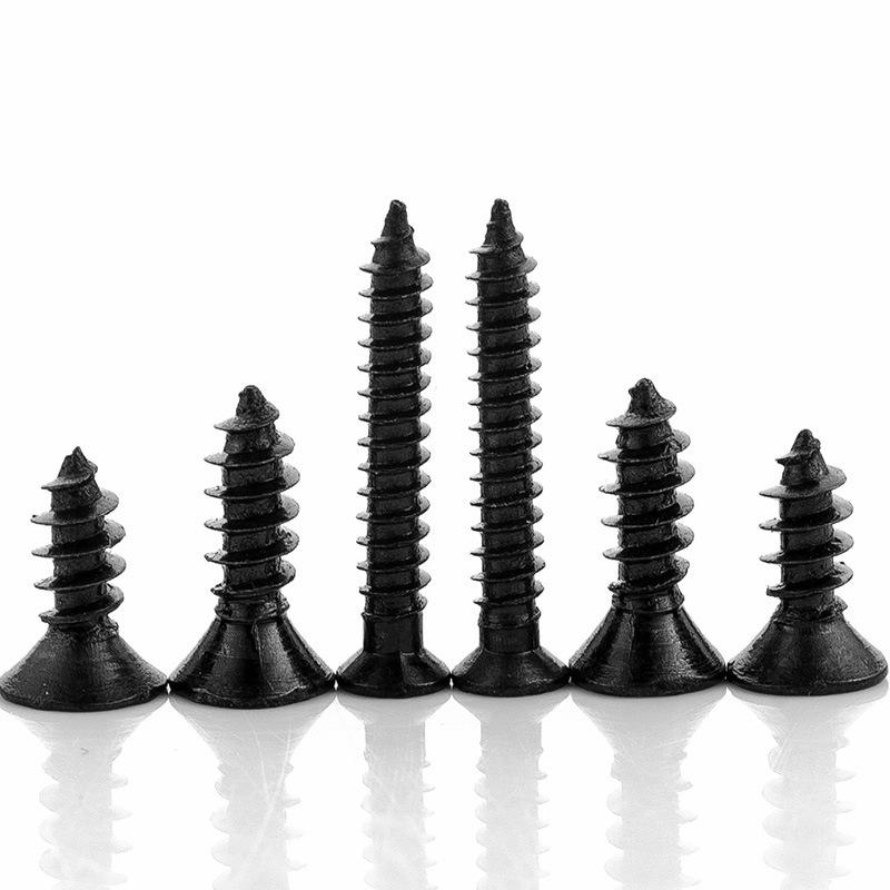 KA Black Phillips Flat Head Carbon Steel Self-Tapping Screws (M2-M5)