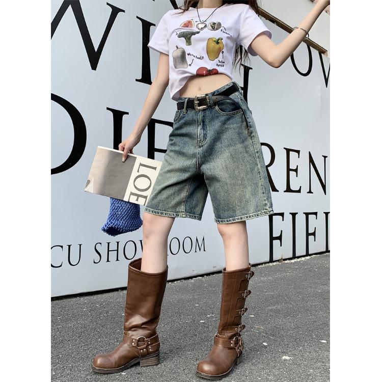 2025 Women's High-Waist Slimming Wide-Leg Summer Shorts with Unique Slim Fit Design