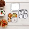 Compartment Stainless Steel Food Plates Functional Stainless Steel Divided Plates Practical Meals Arrangement Container