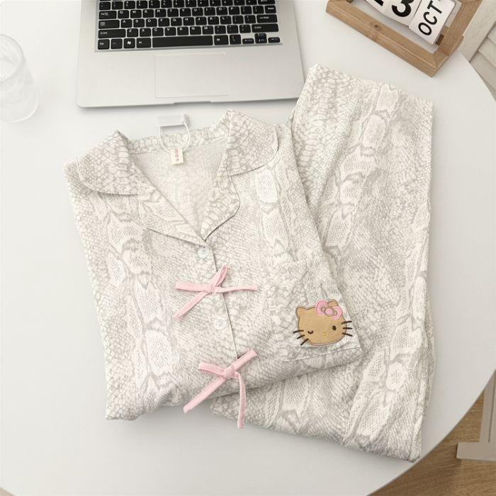 Rose Alice Cloud Cotton Long Sleeve Pajama Set - Girly High-End Spring/Autumn Home Wear