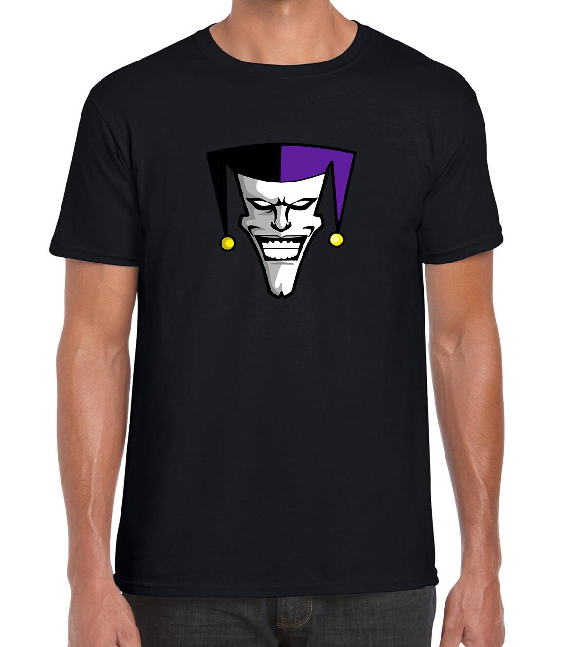 Jester Old Times Joker Logo Men s Unisex Printed Cotton T-shirt Top S разноцветный