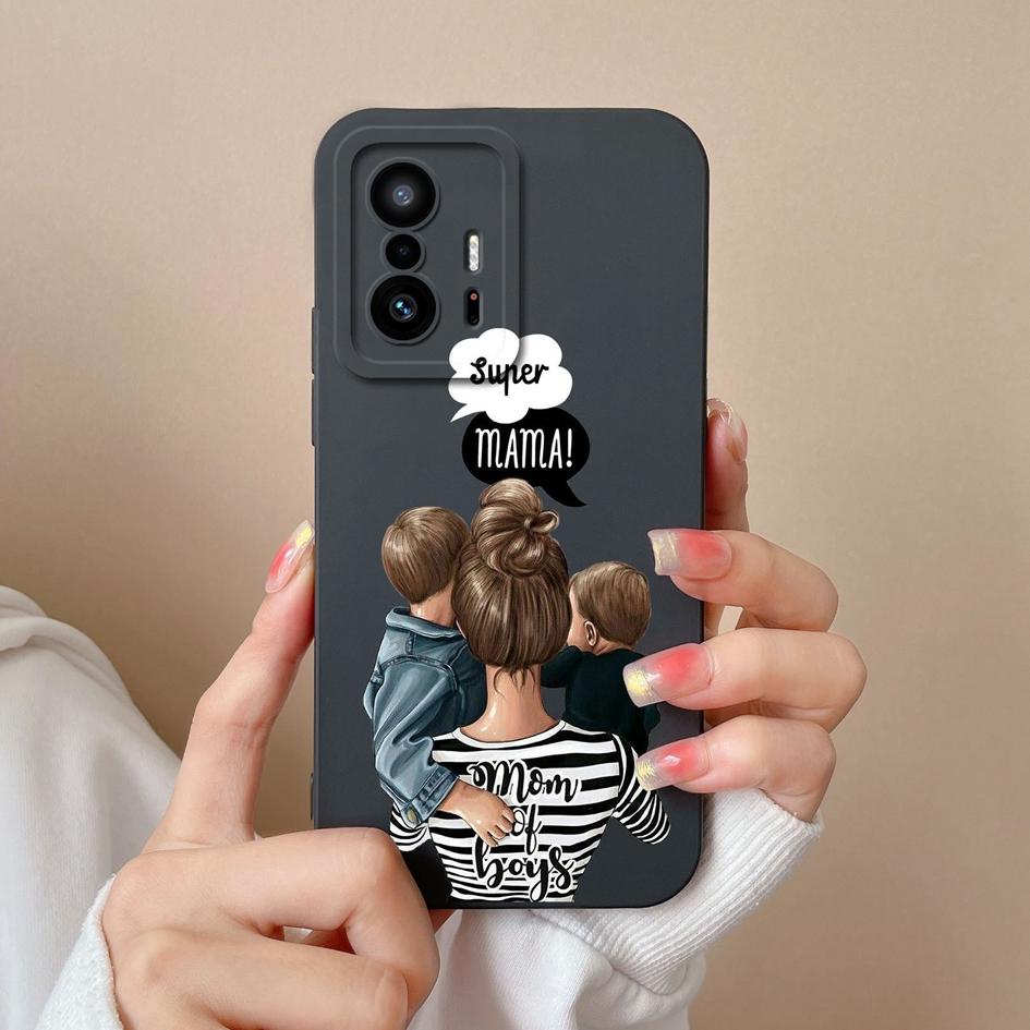 Case For Xiaomi 11T Pro Cover Fashion Design Sweet Girls Matte Liquid Silicone Screen Protector Shell For Xiaomi 11T 11 T Fundas