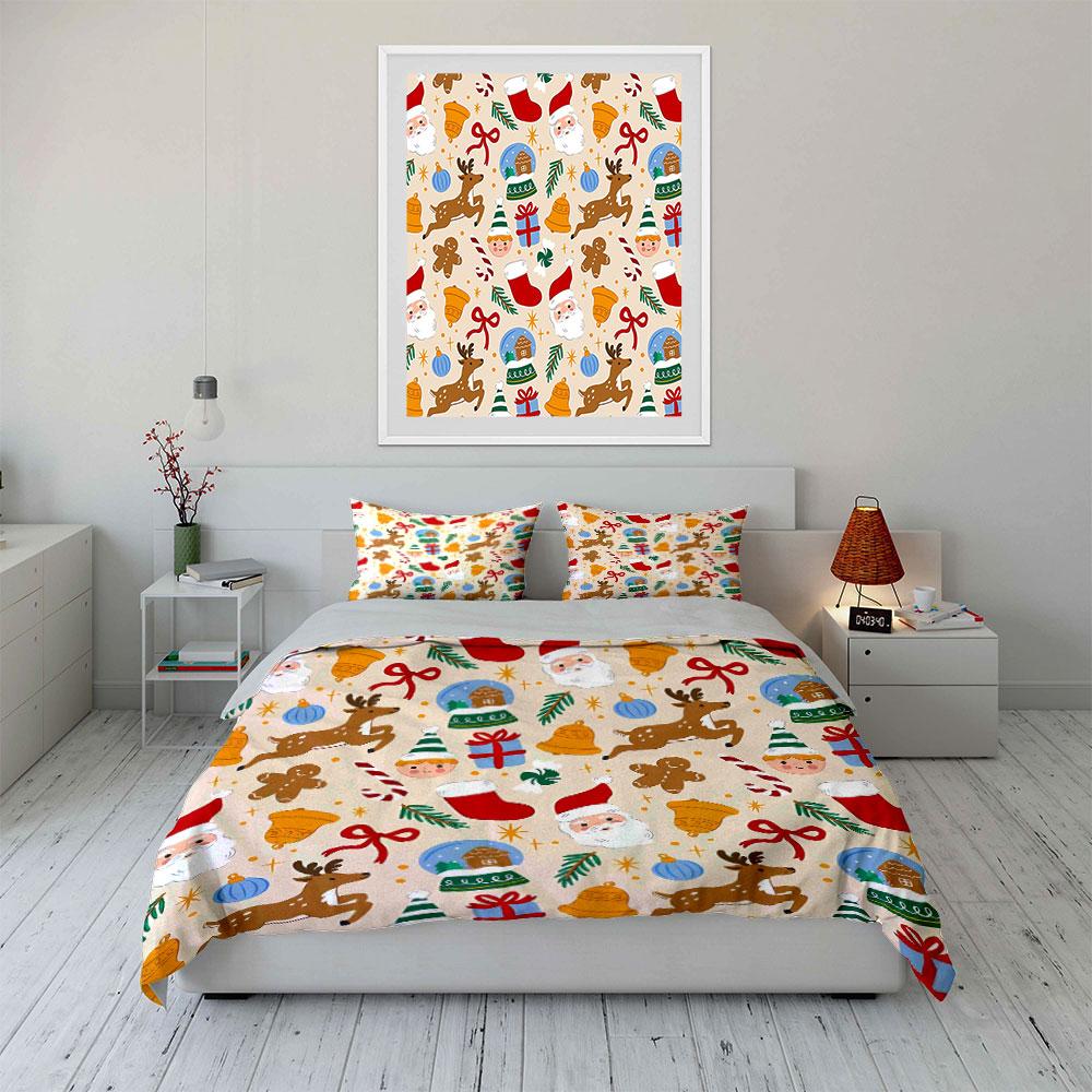 Colorful Cat Pattern Design Bedding Duvet Cover Set Duvet Cover Pillowcases (1*Duvet Cover 2*Pillowcases, without duvet insert)