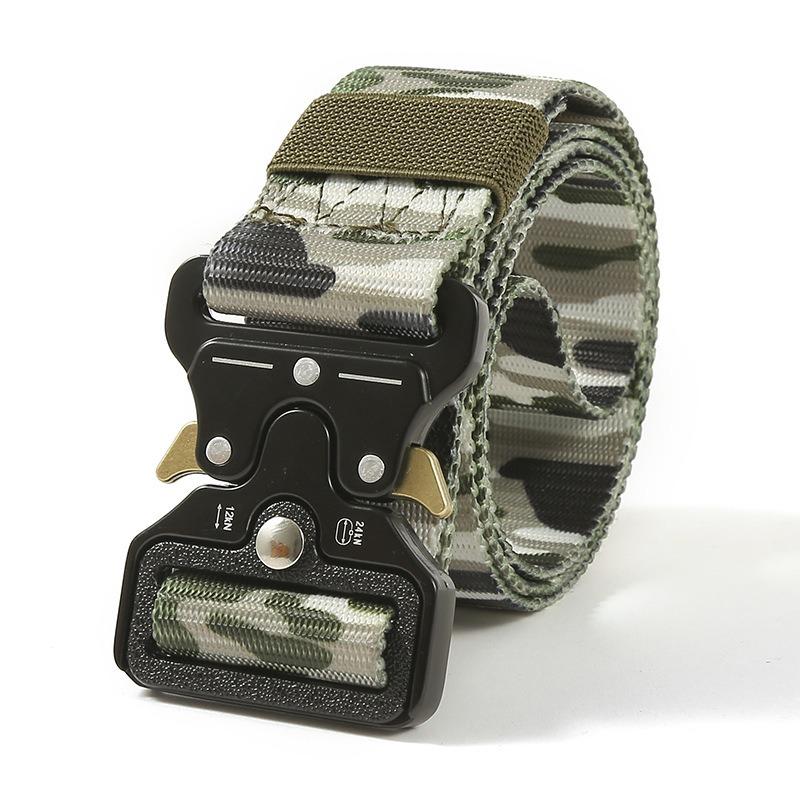 Men's Belt Metal Buckle Outdoor Hunting Multi Function Tactical Belt Combat Survival Marine Corps Canvas Nylon Women Sport Belt