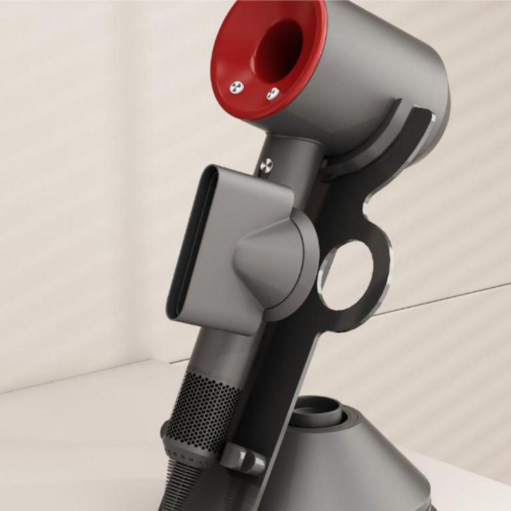 Metal Hair Dryer Holder Punch Free 3-In-1 Hair Dryer Storage Rack Space Saving with Super Magnetic Desktop Magnetic Holder Hotel