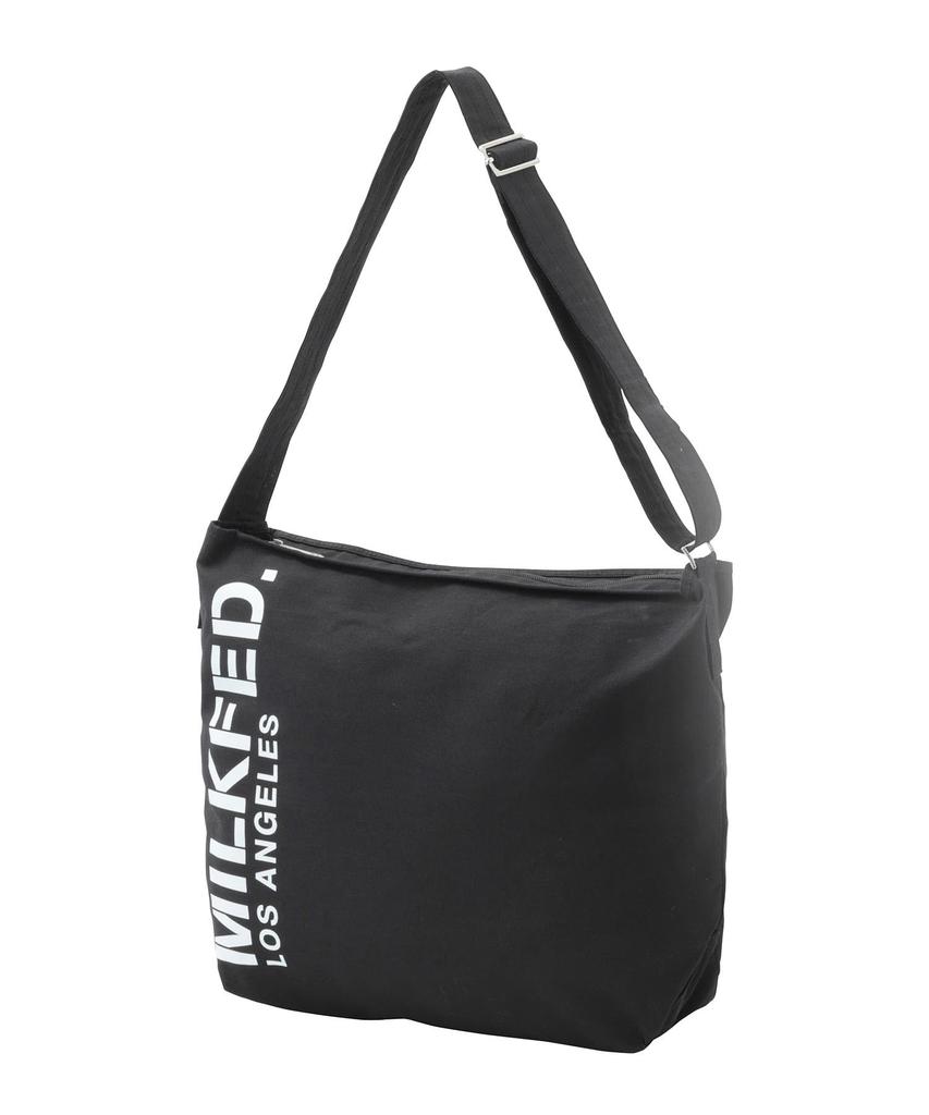 Milkfed STENCIL LOGO SHOULDER BLACK BAG, Women's,