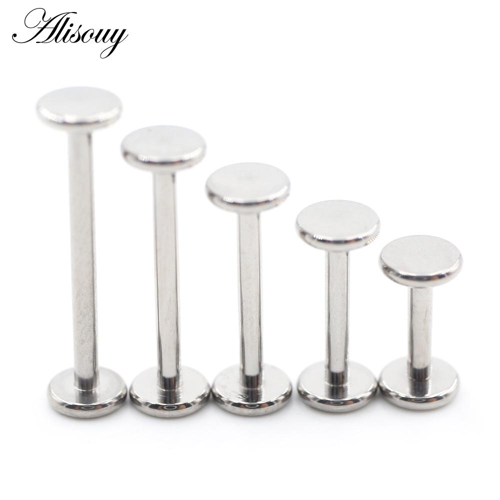 1ks titan s vnitřním závitem plochý eloxovaný kroužek na rty labreta do ucha Náušnice s tragusovou chrupavkou na činku Šperky na tělo