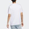 Adidas Logo Embroidered Print Round Neck Short Sleeve T-Shirt Men Tops White HR8071