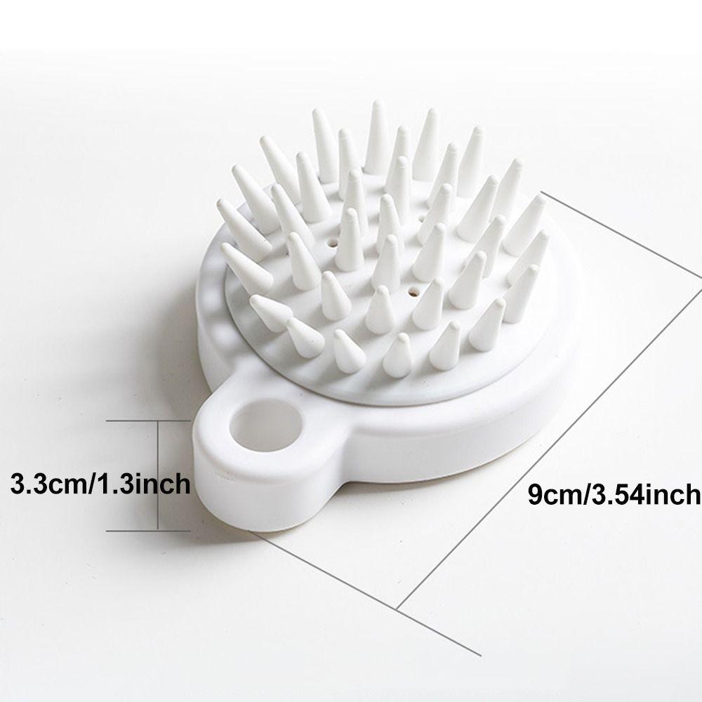 White Silicone Shampoo Brush Comfortable Scalp Massage Brush Exfoliator Shower Brush  Women Men