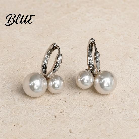Smooth Surface Earrings 1 Pair Faux Pearl for Women Small