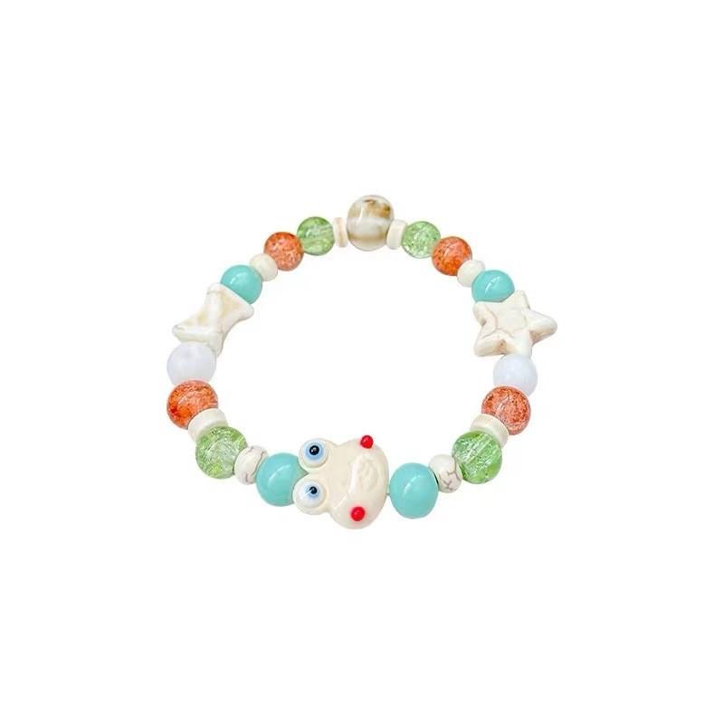 Ceramic Frog Unique Beaded Bracelet Sweet Summer Style Ideal For Travel Friendship And