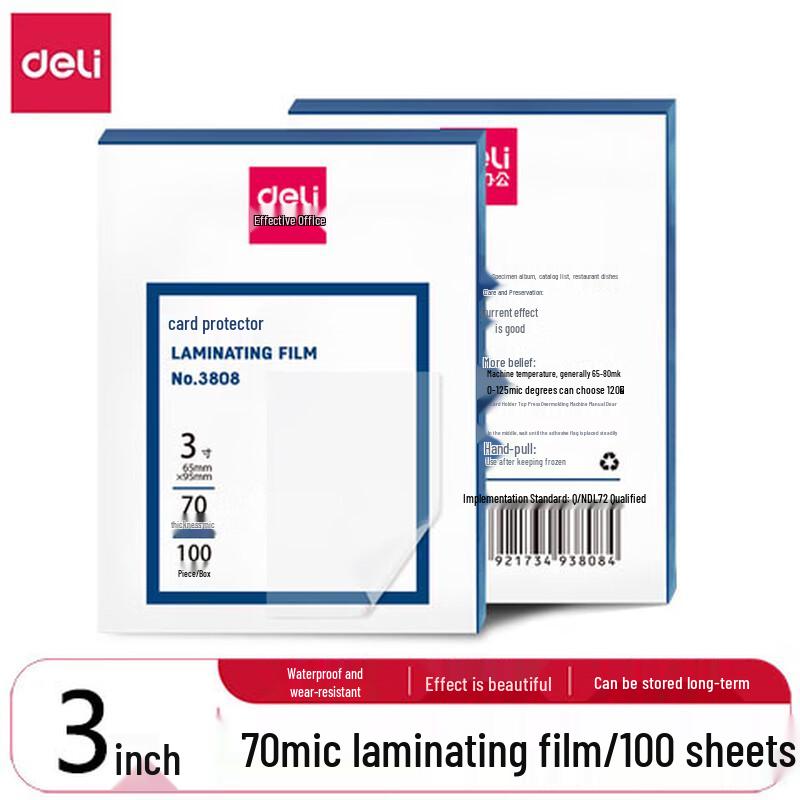 Deli 3808 Laminating Film Pouches