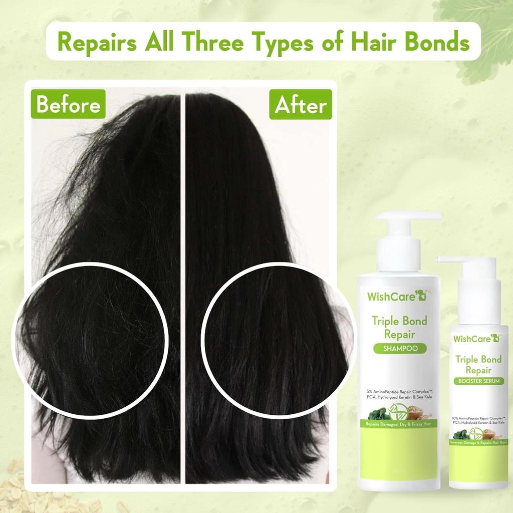 WishCare Triple Bond Repair Shampoo for Dry & Frizzy Hair Repairs Damaged & Frizzy Hair 250ml