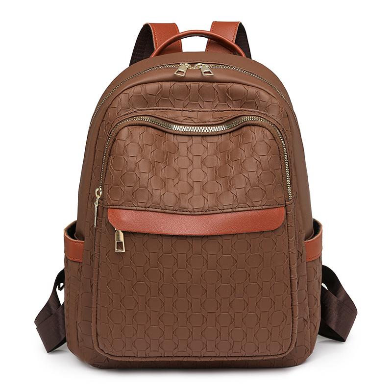 Vintage Backpack Large Capacity Multi-Function Shoulder Bag Women's Soft Leather Backpack
