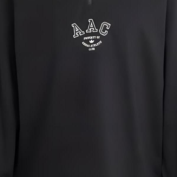 Adidas Originals Solid Letter Print Long Sleeve Polo Shirt Men Tops Black HZ0709