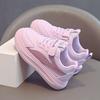 Kids' High-Top White Sneakers: Boys' Sports Shoes and Girls' Skate Shoes with Velvet Lining