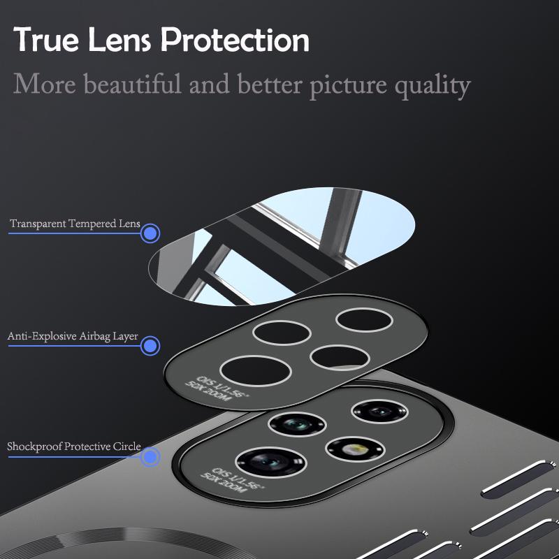 Husă Inteligentă Magnetică Wireless cu Disipare Căldură Metal Dur Pentru Huawei HONOR 300 200 100 Magic 7 Pro Lite X9C