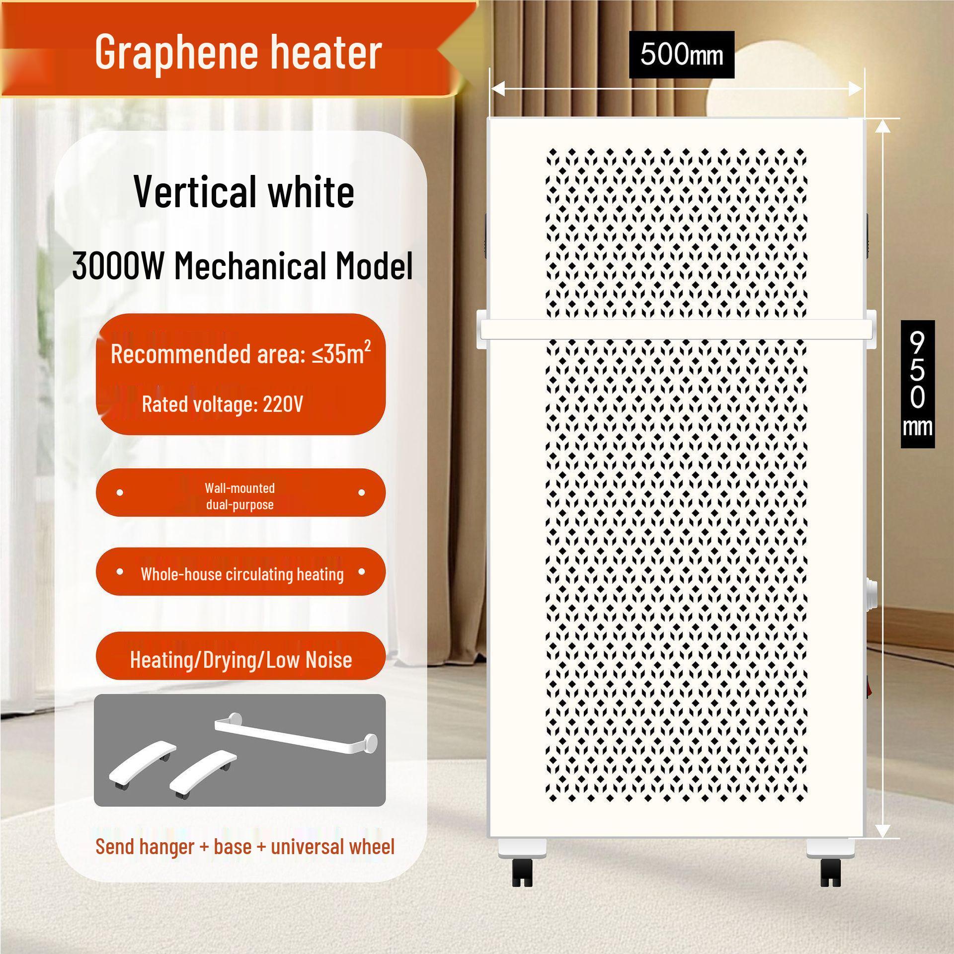 Графеновый бесшумный инверторный обогреватель: Энергоэффективный радиатор для всего дома