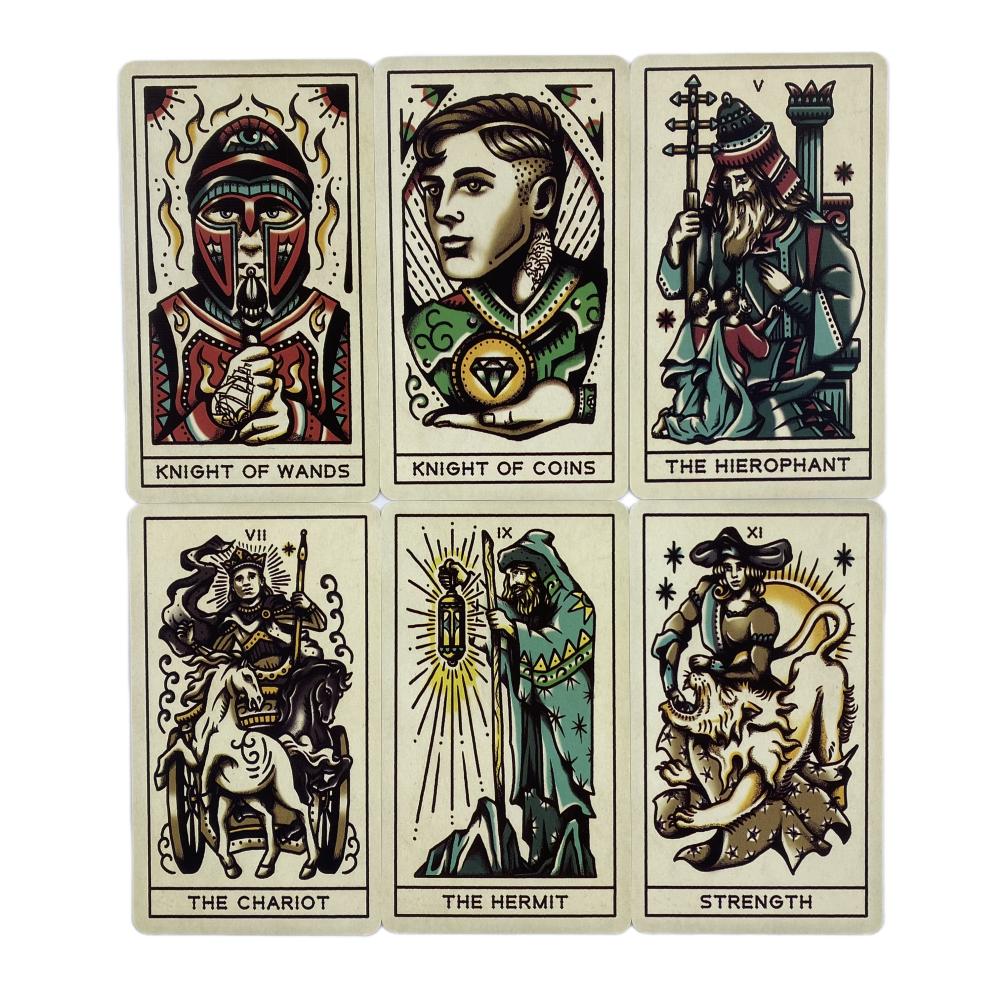 Tattoo Tarot Cards Divination Deck English Versions Edition Oracle Board Playing INK Table Game For Party