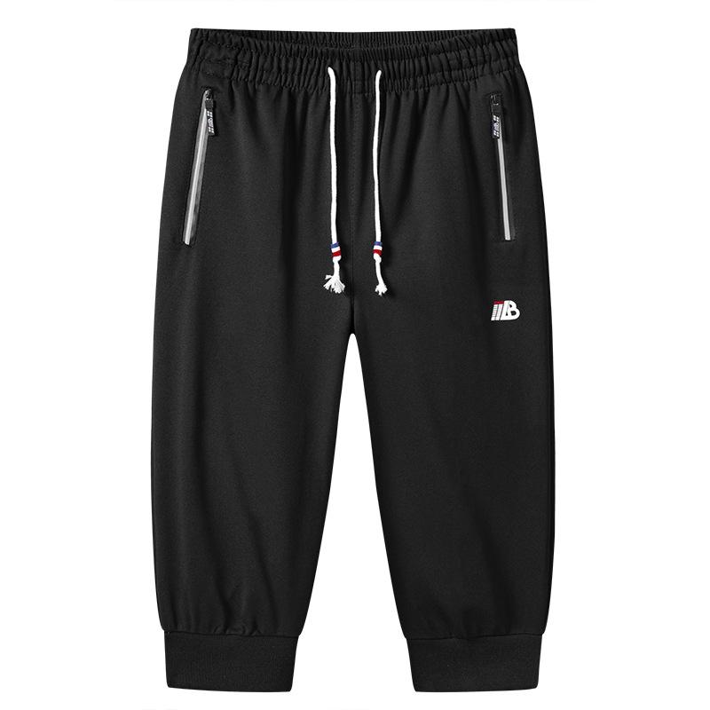 

Шорты мужские свободные повседневные большие размеры верхняя одежда спортивные брюки мужские летние вязаные дышащие укороченные брюки L чёрный