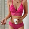 Elegante Set di Lingerie Sexy in Pizzo: Reggiseno a Triangolo & Slip