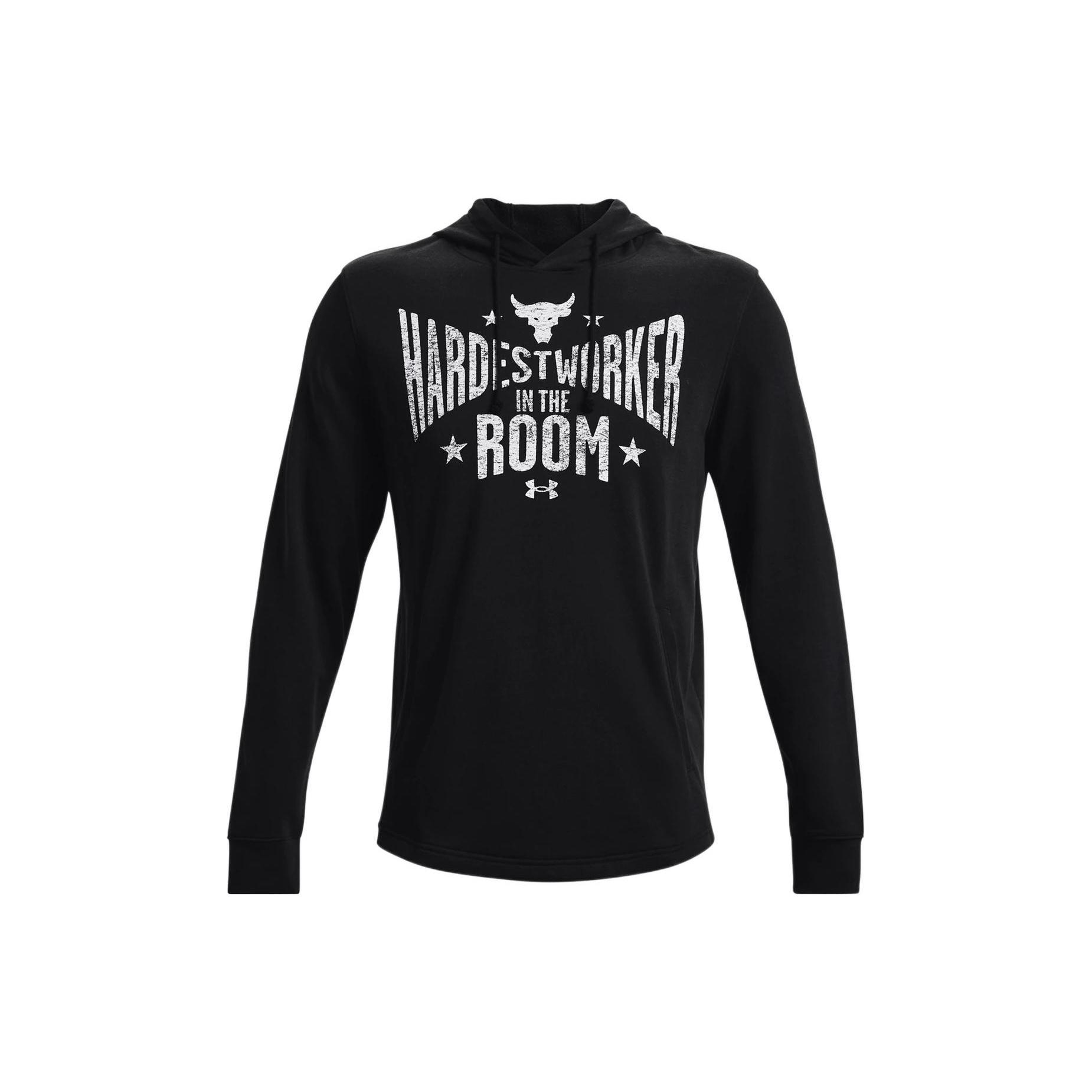 Under Armour Project Rock Terry Hoodie Black Men s 1370458-001 L