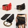 Punk Style Rivet Leather Belt With Alloy Buckle For Casual Fashion Accessories