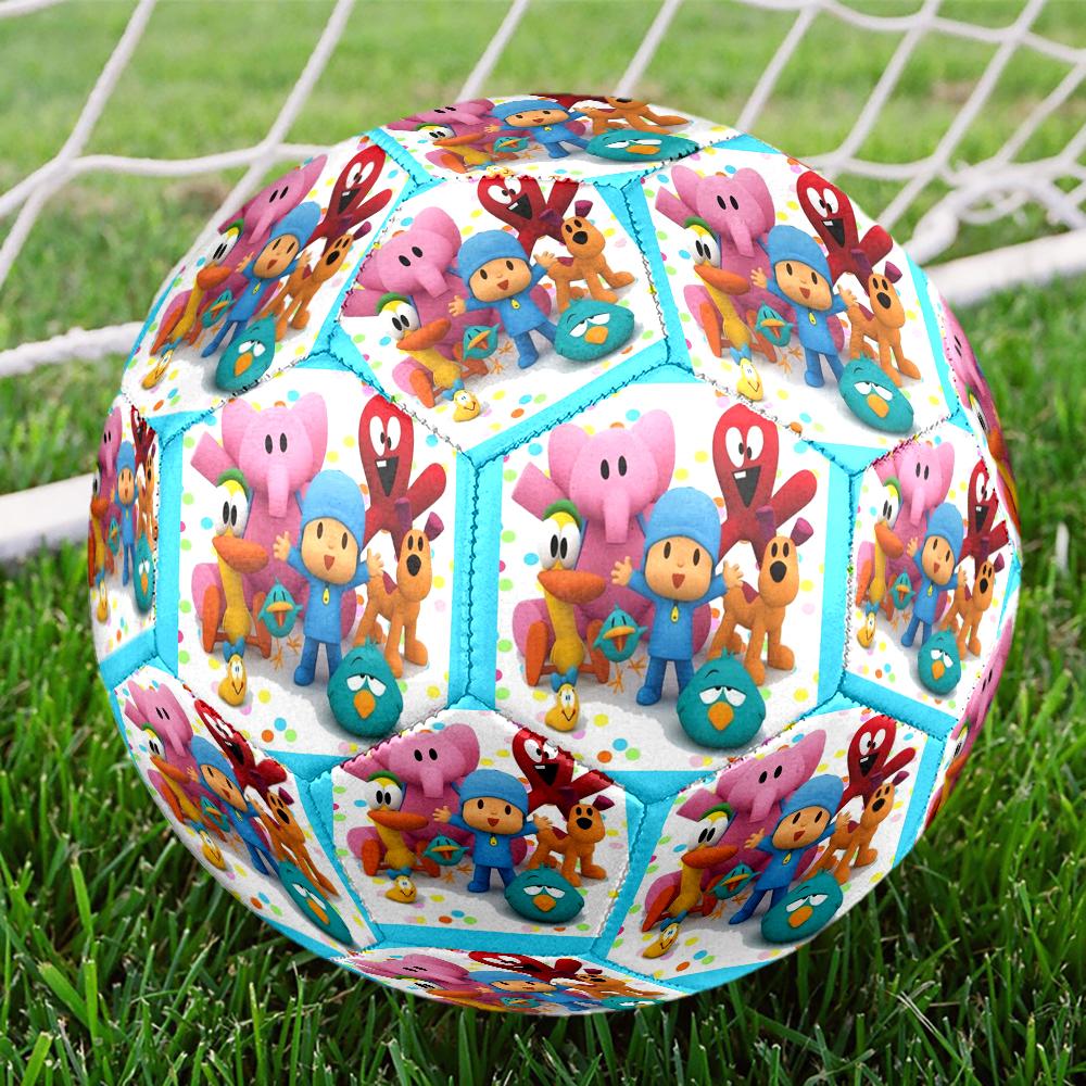 Pocoyo Theme Size 5 Soccer Ball, Suitable for Both Indoor and Outdoor Matches, a Gift Suitable for Everyone.