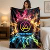 Linkin Park Druck Flanelldecke Gemütliche Leichte Plüschdecke für Bett Sofa Haushalt