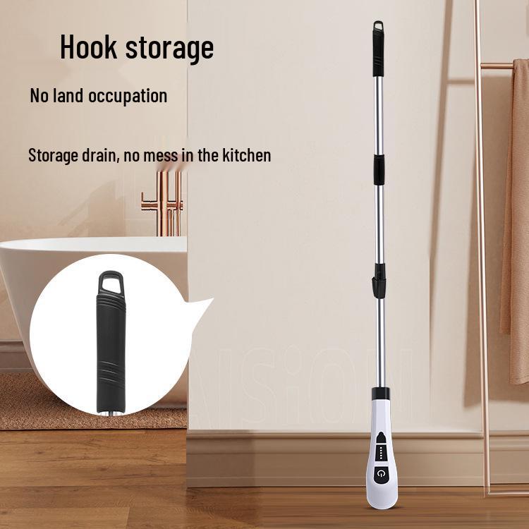 7-in-1 Cordless Electric Spin Scrubber with Retractable Long Handle.