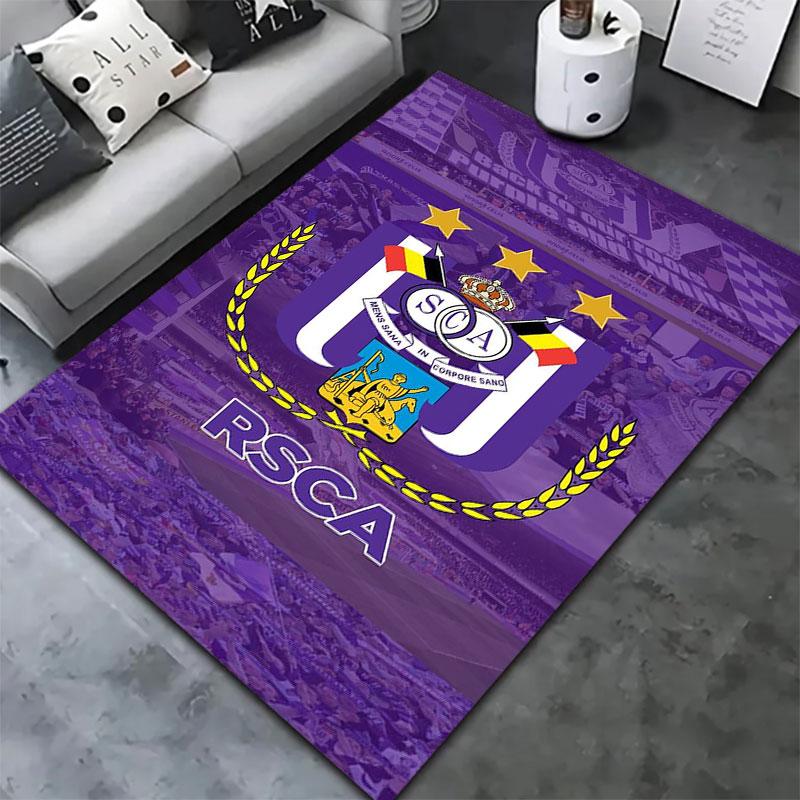 Royal Sporting Club Anderlecht Carpet Rug for Living Room Bedroom Home Sofa Decoration,Kids play Non-slip Floor Mat
