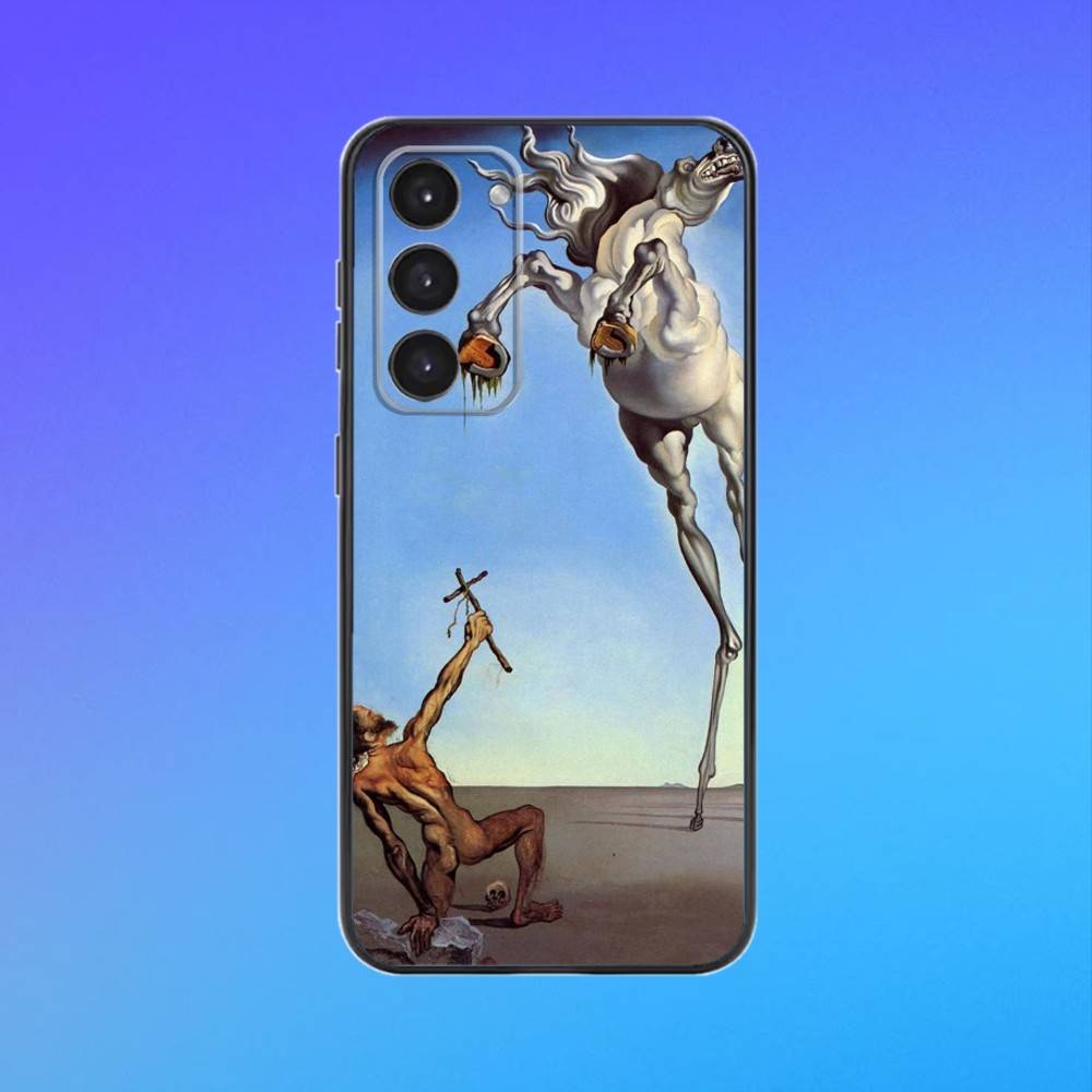 Etui Salvador Dali Painting Black Soft Phone Cover Case for For Samsung Galaxy A73,A72,A71,A53,A52