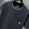8010 CHROME HEARTS 2026 Summer New High Quality Cotton Round Neck Loose Large Size Men's and Women's T-shirt Couple T-shirt